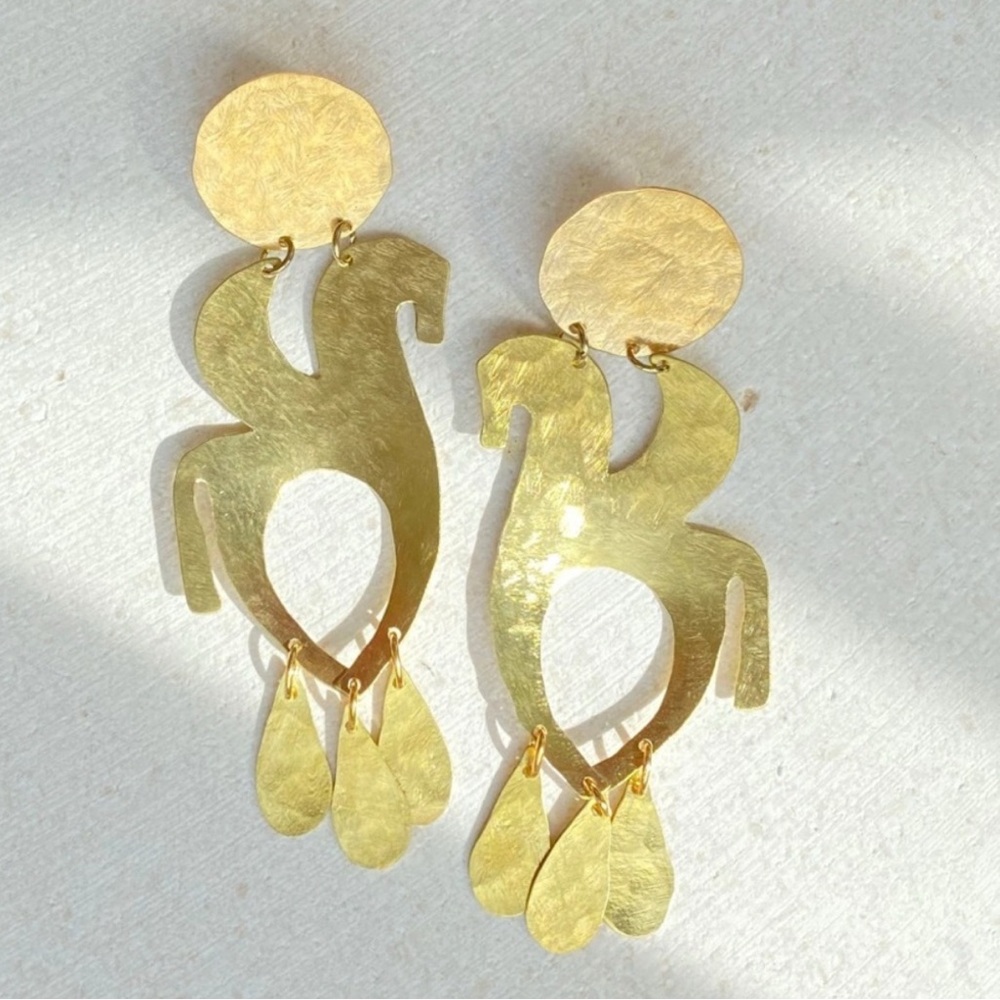 ✨ISO!✨ Anthropologie We Dream in Colour Gold Hellenistic Earrings ✨DO NOT BUY!!✨